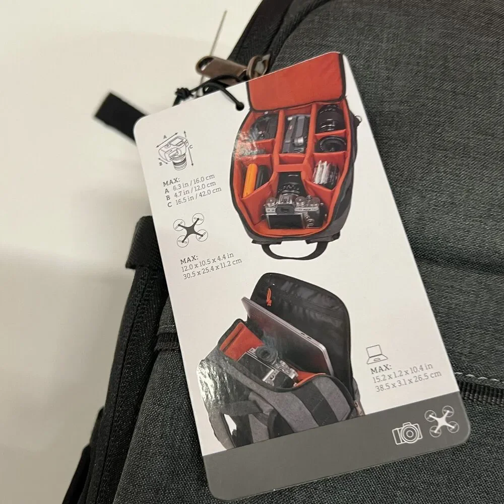 Case Logic ERA Camera Drone Backpack CEBP106 Obsidian Gray Photo Gear Bag New